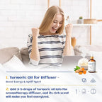 HIQILI 100ML Turmeric Oil for Face Skin Care, Aromatherapy,100% Pure, Use After Dilution- 3.38 Fl Oz