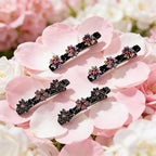4PCS Sparkling Crystal Stone Braided Hair Clips for Women,Rhinestone Hair Clip for Short and Long Hair,Duckbill Hair Clips for Thick and Fine Hair,Hair Styling Accessories Birthday & Christmas Gifts