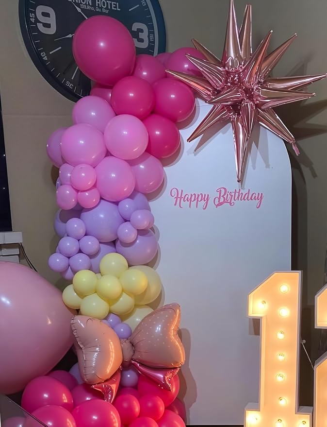 Pink Star Balloons, Large Spiky Balloons | 22 Inch Star Balloons, One-Piece - Image 3