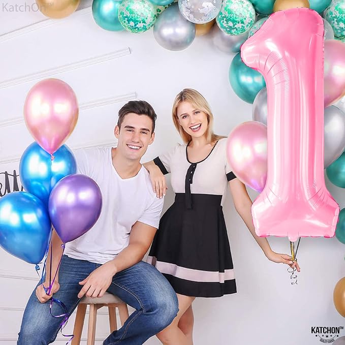 KatchOn Light Pink Number Balloons - Image 8