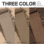 Root Touch Up Hair Color – 3 Color Blendable Hairline Powder for Gray Coverage, Root Cover Up & Thinning Edges – 48H Sweat Resistant, Natural Finish for Women & Men – Dark Brown