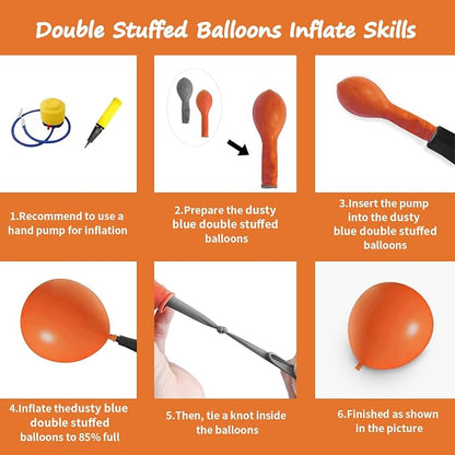 Double Stuffed Burnt Orange Balloon Garland Arch Kit | 18/12/10/5inch Different - Image 2