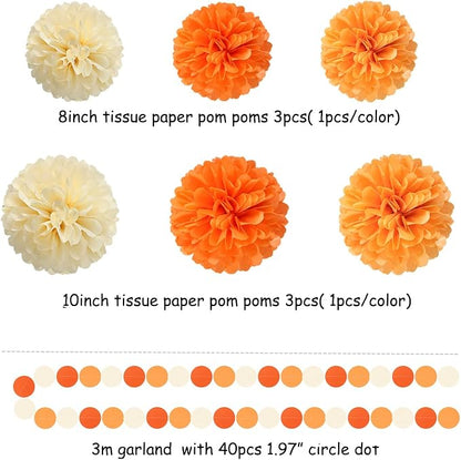 Orange Beige Fall Baby-Shower Party-Decorations - Image 3