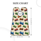 Beard Bib Apron for Men Shaving, Waterproof Non-Stick Hair Catcher with Suction Cups, Grooming Essential for Dad Husband, Cartoon Style Retro Steam Trains Shave Bib
