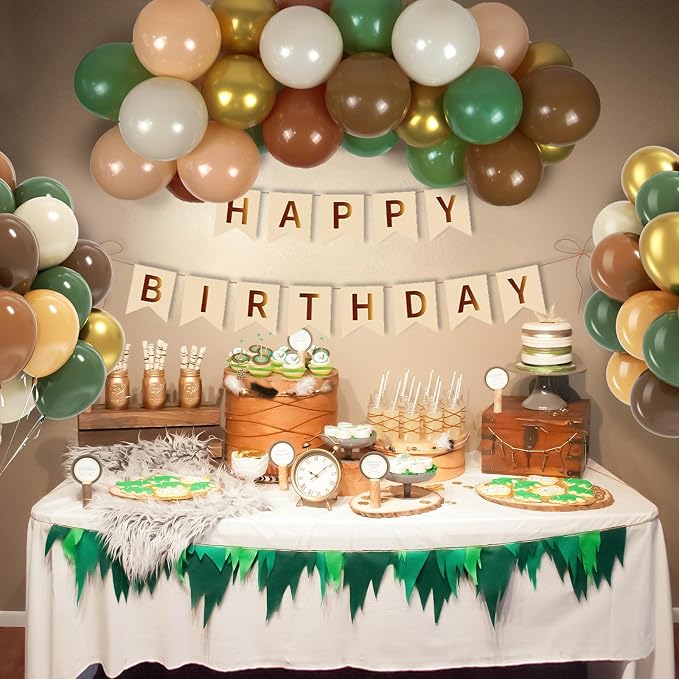 BAUANOOY Green and Brown Balloons - Image 5