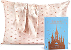 Kitsch & Disney Desert Crown Satin Pillowcase with Zipper – Soft Cooling, Better Than Silk Pillowcase, Disney Design for Kids Rooms & Toddler Bed Time Pillow Case – Queen/Standard 19x26