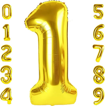 Number Balloon Gold Number 1 for 1st 11 Birthday Party Decorations, 40 Inch | by Mluchee