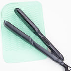 Heysam Flat Iron Silicone Mat for Hair Tools-Curling Iron and Hair Straighteners, Heat Resistant Mat for Travel Vanity Salon, Portable Vanity Pad/Organizer, Size (9“ x 6.5”) – Gray