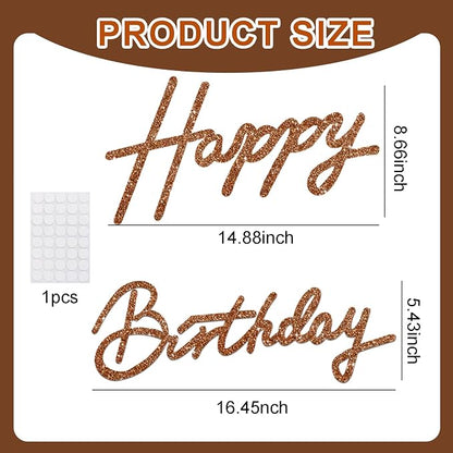 TONIFUL Happy Birthday Sign for Backdrop - Image 3