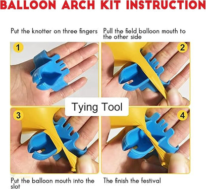 Archloon Dusty Blue Balloon Arch Kit 130 Pcs Light Blue and White Balloon Arch - Image 3