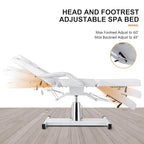 Artist hand Professional Hydraulic Tattoo Bed Swivel aesthetician Chair Adjustable Beauty Esthetician Spa Table for Eyelash Facial Bed Extensions Salon Equipment (White)