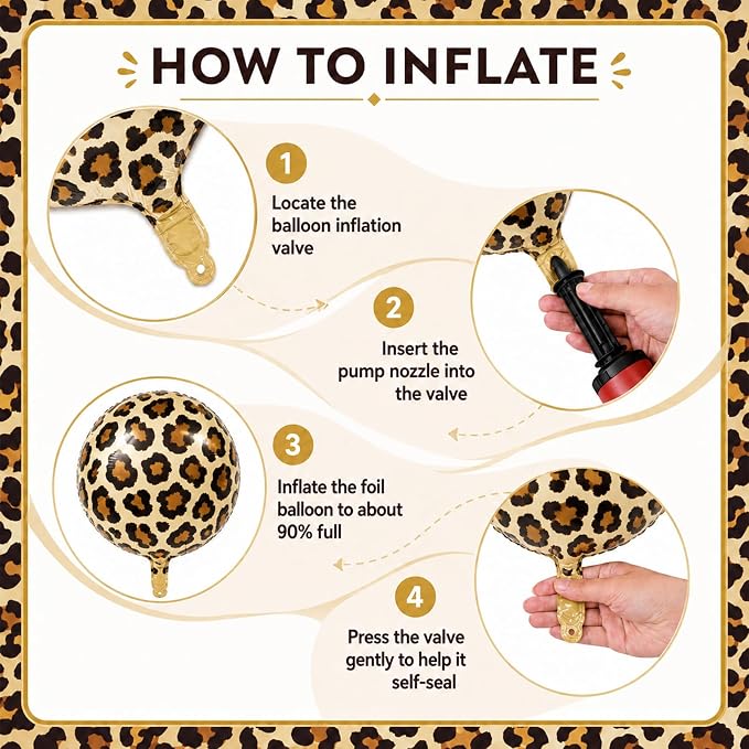 10pcs Red and Black Cheetah Print Balloons Set, Leopard Balloons - Image 3