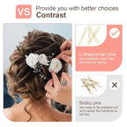 Hair Pins for Women, IKOCO 80pcs 2.75inch U Shaped Hair Pins with Storage Box, Gold