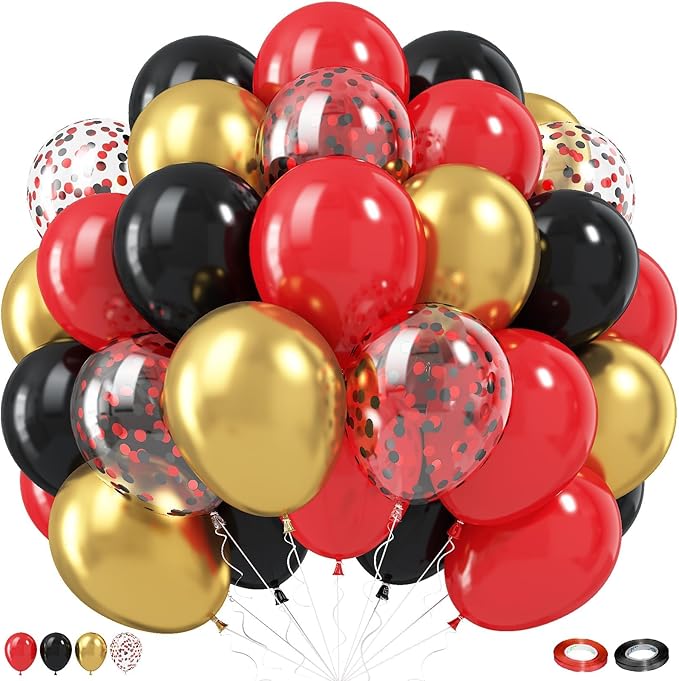 Red Gold Black Balloons by KEPMOV