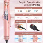 5 in 1 Hot Air Styler, 1300W 110000 RPM High-Speed Hair Dryer Brush with Auto-Wrap Curlers, Frizz-Free Volumizing Straightening Curling for All Hair Types, No Heat Damage, Travel Bag