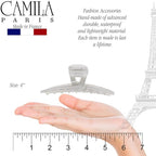 Camila Paris CP3227 French Hair Clip for Women, Narrow, Strong Hold Grip Double Teeth Girls Hair Claw Clips Jaw, Fashion Durable Styling Hair Accessories for Women, Made in France