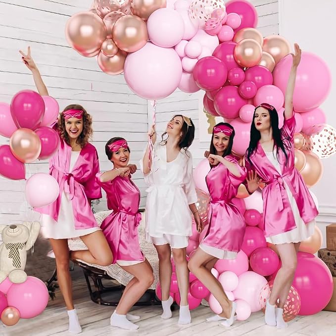 Amandir 153pcs Pink Balloon Garland Arch Kit Different Sizes | 18 12 10 5 inch - Image 6