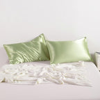 NTBAY 2 Pack Satin King Pillowcases for Hair and Skin, Luxurious and Silky Pillow Cases with Envelope Closure, 20x40 Inches, Sage Green