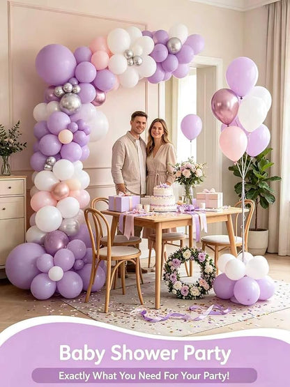Lavender Balloons 125 pcs Different Sizes of 18 12 10 5 Inch Light Pastel - Image 6