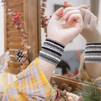 20 PCS Boho Hair Ties - 4 Styles for Ponytail Holders, No-Damage Grey Bracelets for Thick or Thin Hair