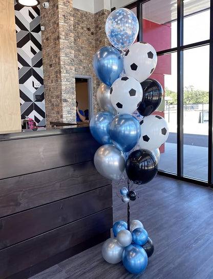 Soccer Balloons, Soccer Print Confetti Balloons - Image 3