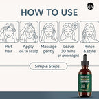 Natnique Rosemary Castor Oil – 100% Pure Cold-Pressed Organic Hair Growth Oil, Hexane-Free Scalp Serum & Moisturizing Treatment for Dry Scalp, Fuller Hair, Stronger Roots & Natural Care – 2oz