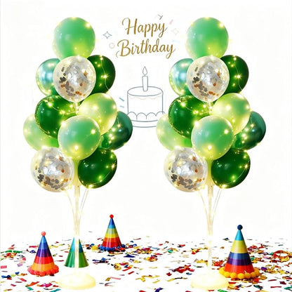 Balloon Stand for Floor with String Light 2 Set Green Centerpieces Balloon - Image 3