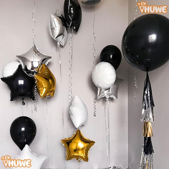 Black Star Balloons 18 Inch - Image 4