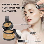 2 Pack Root Touch Up Shadow Powder, Gray Hair Cover Up, Women Color Root Coverage Powder for Thinning Grey Hairline, Men Instantly Concealer Hair Loss Beard Line Eyebrow, Dark Blonde