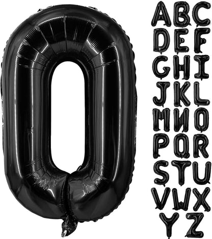 Lovoir 40 Inch Large Black Letter O Balloons Big Size Jumbo Mylar Foil Helium by Lovoir