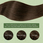 RUNATURE Real Hair Extensions Clip in Human Hair Extensions, Thick Remy Natural Hair for Women, Add Hair Volume, Easy to Install, 16 Inch 120g 7pcs #4 Chocolate Brown