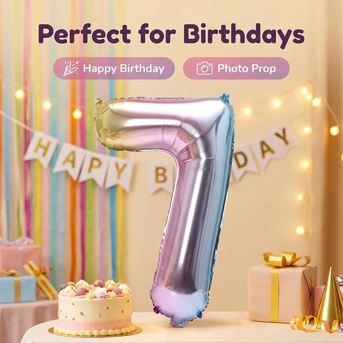 YPSelected 32 Inch Large Foil Helium Number Balloon Birthday Wedding Party 0-9 - Image 3