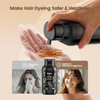 Limer Hair Dye Shampoo, Chestnut Brown 6-in-1 Natural Herbal Hair Color Shampoo, Semi-Permanent Gray Coverage with Pleasant Scent, Ammonia-Free Formula for Women & Men (460ml/15.55fl oz)