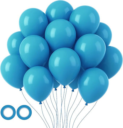 Voircoloria 105pcs Peacock Blue Party Latex Balloons, 12inch | by Voircoloria