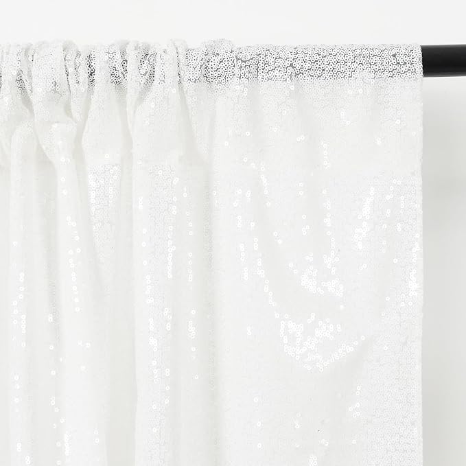 Eternal Beauty White 3mm Sequin Backdrop 5x7 Ft - Image 9