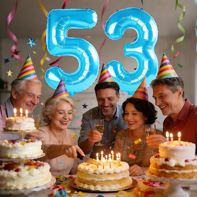 40 Inch Number 53 Balloons for 53rd Birthday Party Decorations, 0-100 Jewelry - Image 2