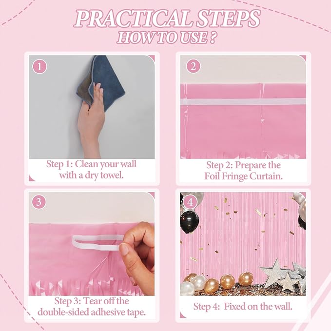 DECOCKRAT 3 Pack Foil Fringe Backdrop - Image 2