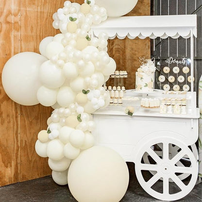 PartyWoo Beige Balloons 50pcs Cream Ivory White Color 12 Inch | Wedding Baby - Image 7