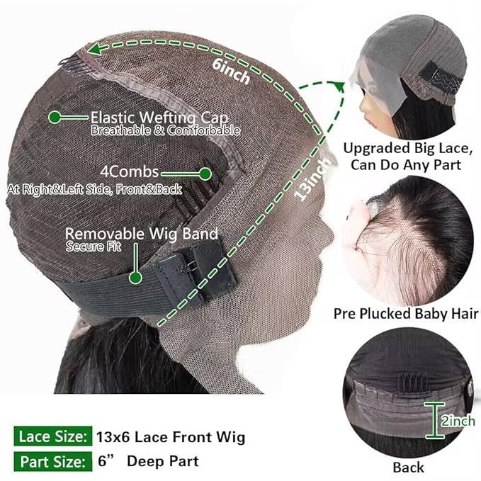 FB/27 Balayage Highlight Lace Front Wig Human Hair 13x6 HD Lace Front Wigs Human Hair Body Wave Wig 180% Density Glueless Wig for Black Women Colored Wigs Human Hair 18 Inch Highlight Wig