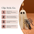 Kitsch Spider Hair Clips for Women – Rhinestone Hair Accessories with Strong Grip | Sparkly Barrettes for Styling & Everyday Hairstyles | Ideal Gifts for Women - 2 Pcs