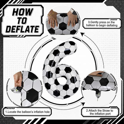 Big Soccer 6 Balloons, 6th Birthday Decorations - Image 9