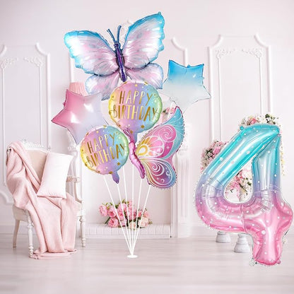 Butterfly Balloons 4th Birthday Decorations - Image 4