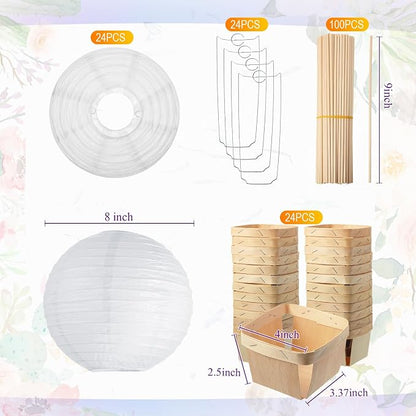24 Set Hot Air Balloon Table Centerpieces Baby Shower Party Decoration Paper - Image 2