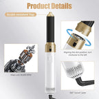 5 in 1 Hot Air Brush, Blow Dryer Brush & Auto Air Curling Wrap Hair Styler, 1000W Professional Hair Styling Tools Negative Ion Hair Dryer Brush for Drying, Curling, Straightening & Styling