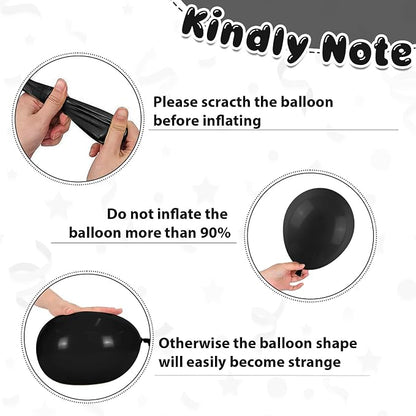 Red Black Yellow Balloons, 12inch Black Yellw Red Party Balloons - Image 7