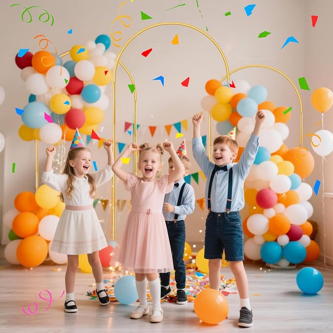 3 Pack Metal Arch Backdrop Stand Balloon Arbor Frame | Party Arch Stands - Image 2