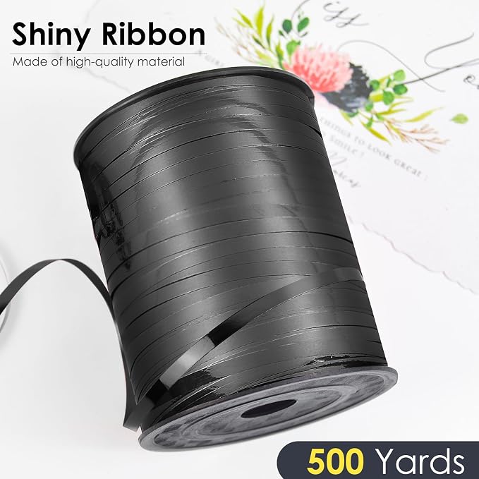 Black Ribbon, 500 Yard Curling Ribbon - Image 2