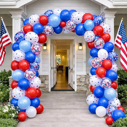 Red White Blue Star Balloons Kit, Ribbon & Glue Dots, 4th of July Decorations - Image 6