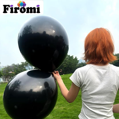 Firomi Black Balloons 18-inch 12 Pack Large Thicken Helium | Big Black Latex - Image 5