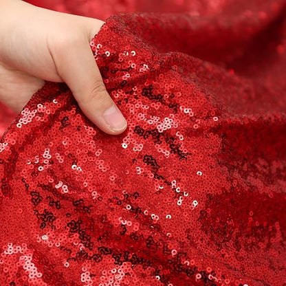 Poise3EHome Red Sequin Backdrop, 8FT x 10FT Sequin Photography Backdrop Curtain - Image 3